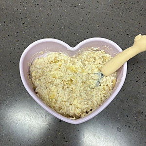 13개월 아기 아침메뉴로 딱인 바나나 오트밀포리지 레시피