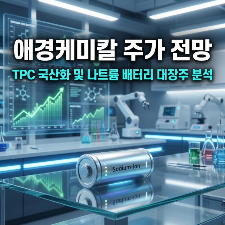  애경케미칼 주가 전망 코스피 29% 상한가! TPC 국산화 및 나트륨 배터리 대장주 분석