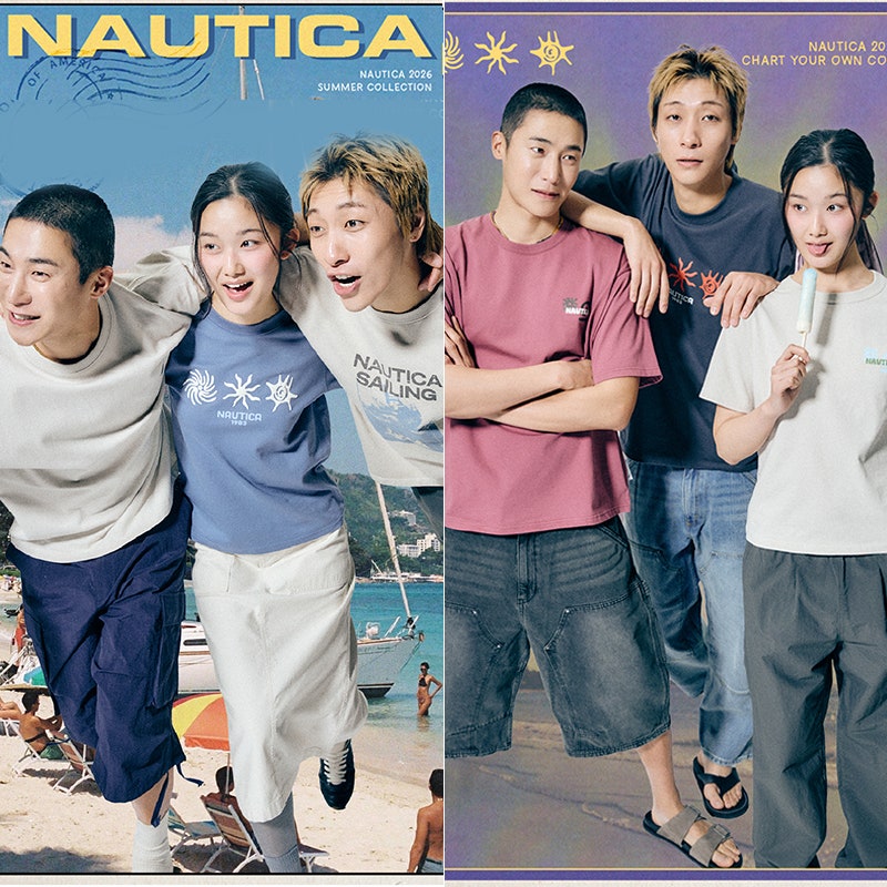 노티카 커플 반팔 티셔츠 남자 여자 여름 그래픽 반팔티 브랜드 26 SUMMER 컬렉션