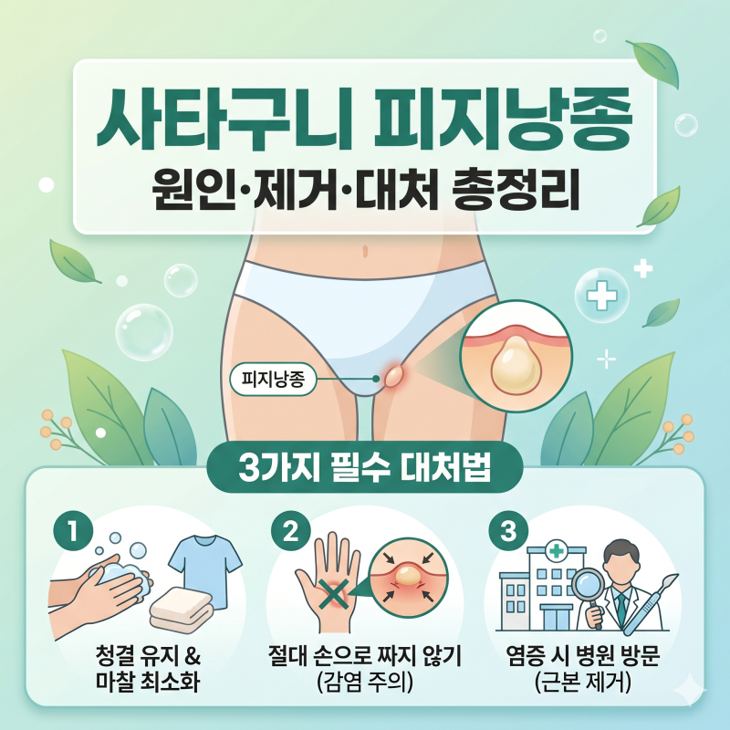 사타구니 피지낭종 원인부터 제거 방법까지, 꼭 알아야 할 3가지 대처법