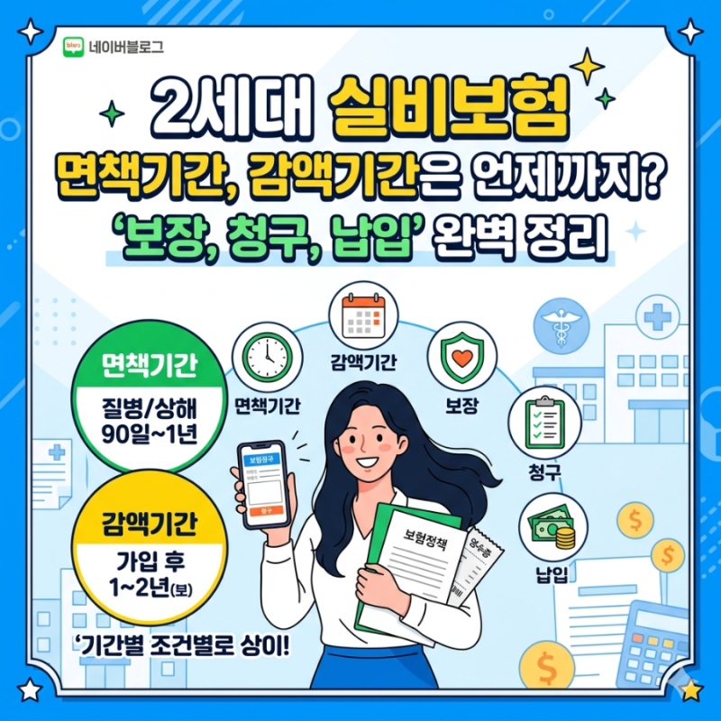 2세대 실비보험 면책기간 감액기간은? ' 보장, 청구, 납입'