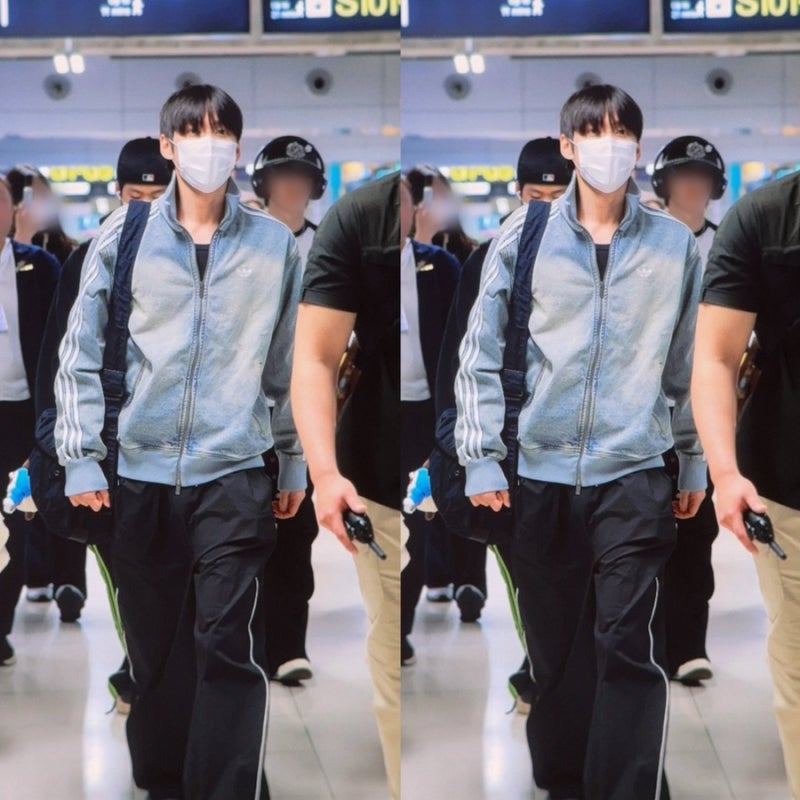 RIIZE Eunseok's Airport Fashion on 240415: Adidas Zip-Up Jacket, Denim Jacket, Outerwear Info