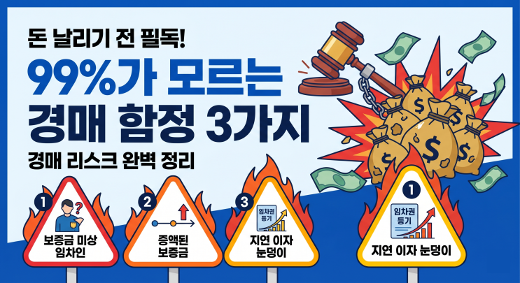  경매 낙찰받고 '쌩돈' 날리기 싫다면? 반드시 피해야 할 함정 3가지