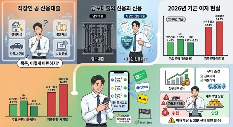 직장인 신용대출 완전 정복: 조건, 금리, 신청 방법부터 주의점까지