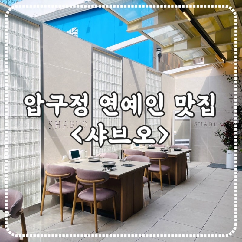 압구정 샤브샤브 정준하 샤브오 연예인들도 인정한 맛집이네요