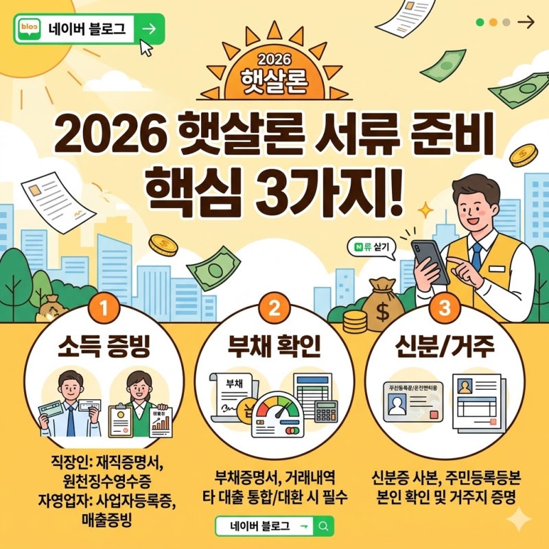 햇살론 서류 2026 준비 핵심 3가지, 이것 모르면 신청해도 거절됩니다