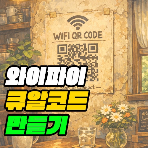 와이파이 큐알코드 만들기 아이폰으로 쉽게 안드로이드도 가능