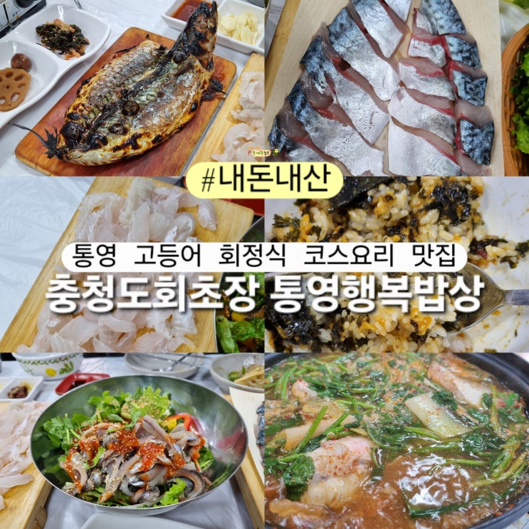  충청도회초장 통영행복밥상 통영중앙시장 맛집 고등어회정식 내돈내산