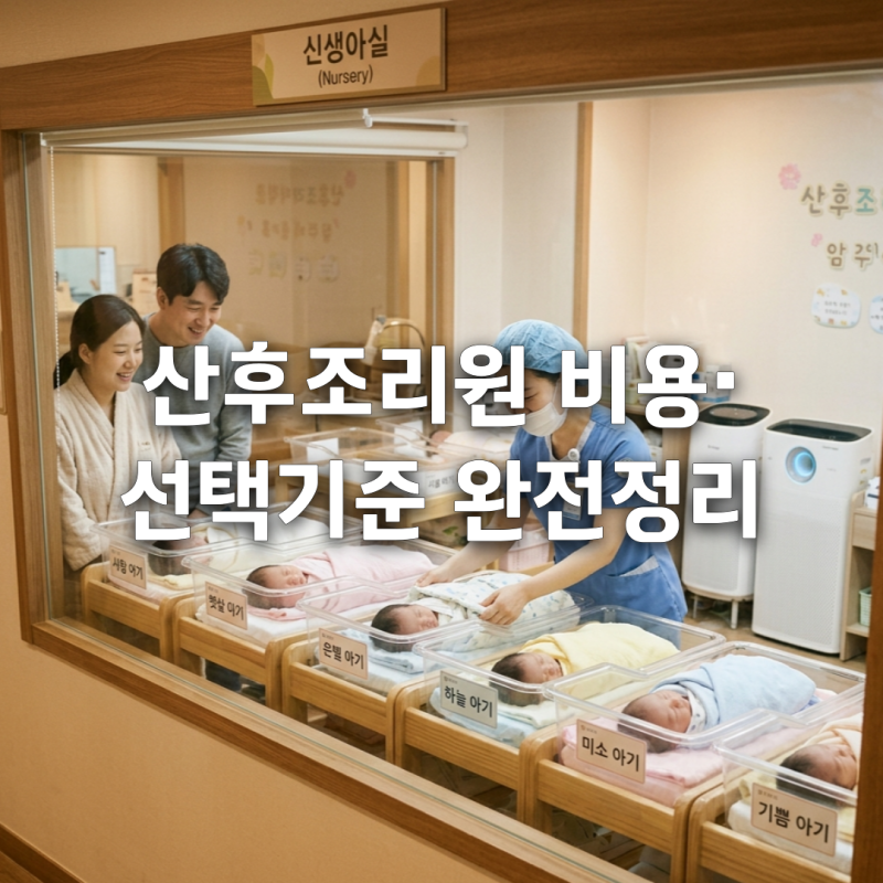 산후조리원 비용 & 선택 기준 완전 정리
