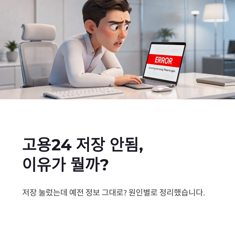 고용24 저장 안됨 해결, 개인정보 수정 후 다시 돌아가는 이유 총정리