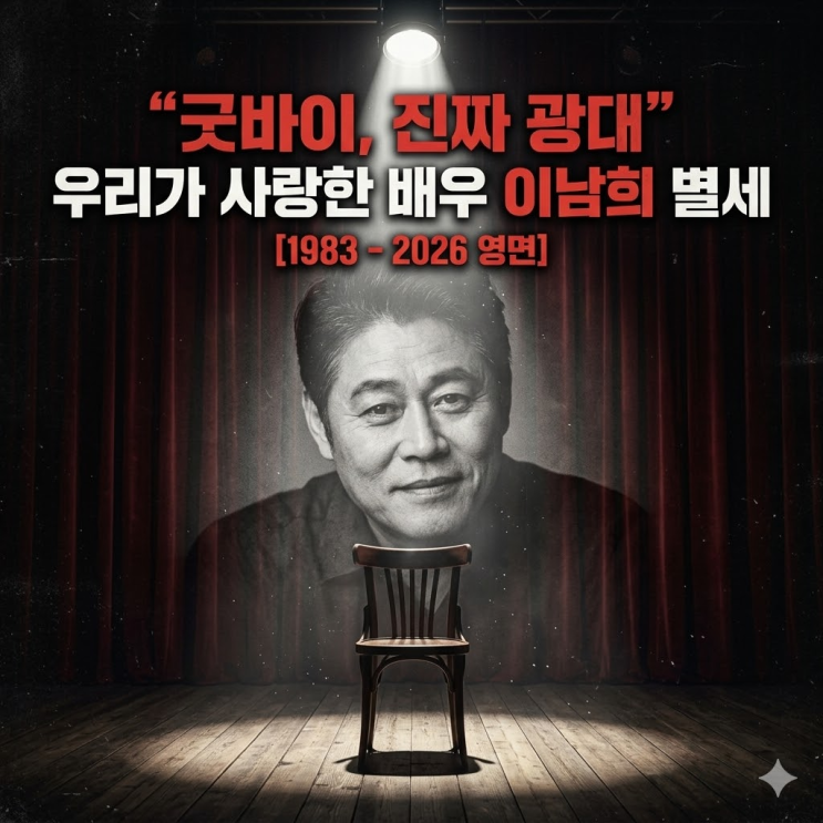  배우 이남희 별세, 향년 64세... 연극계 거목의 40년 연기 인생과 빈소 정보 (검은사제들·육룡이나르샤)