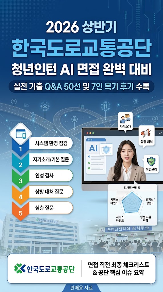  한국도로교통공단 청년인턴 AI면접 후기, 실제 질문은 이렇게 나옵니다.