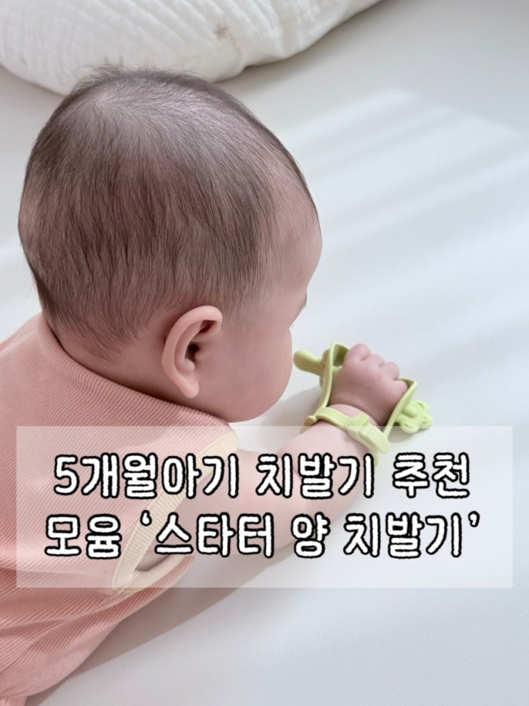 5개월 아기 손목치발기 추천 | 치발기 사용시기 언제부터? | 국민치발기 모윰 ‘스타터치발기’ 후기