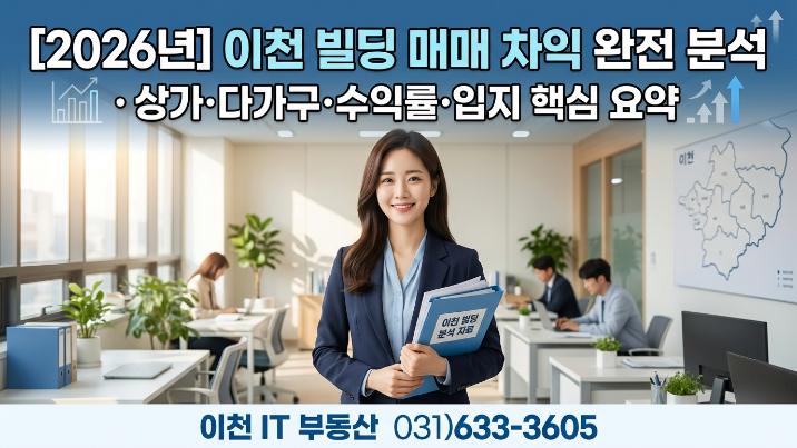  [2026년] 이천 상가 vs 다가구 투자 완전 비교 | 실거래 수익률·공실 리스크·입지 핵심 정리