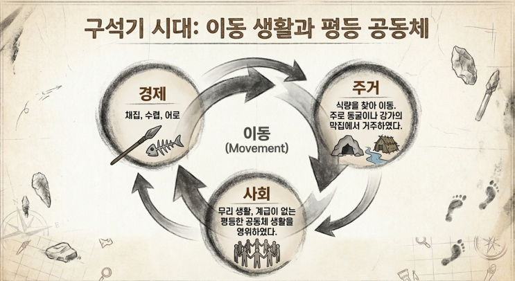  선사 시대 핵심 요약 노트 (구석기부터 철기까지)