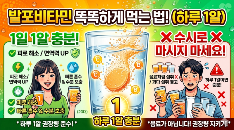발포비타민 효능 및 성분별 신체 변화 총정리