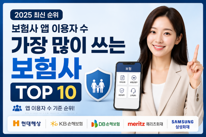 국내 가장 많이 쓰는 보험사 TOP 10, 지금 어디가 가장 많이 쓰일까요?