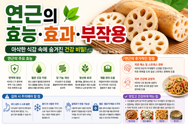 연근 효능 효과 부작용 다양한 요리 레시피