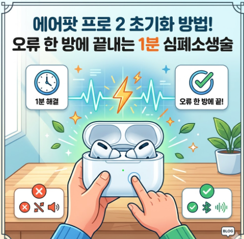 에어팟 프로 2 초기화 방법! 오류 한 방에 끝내는 1분 심폐소생술