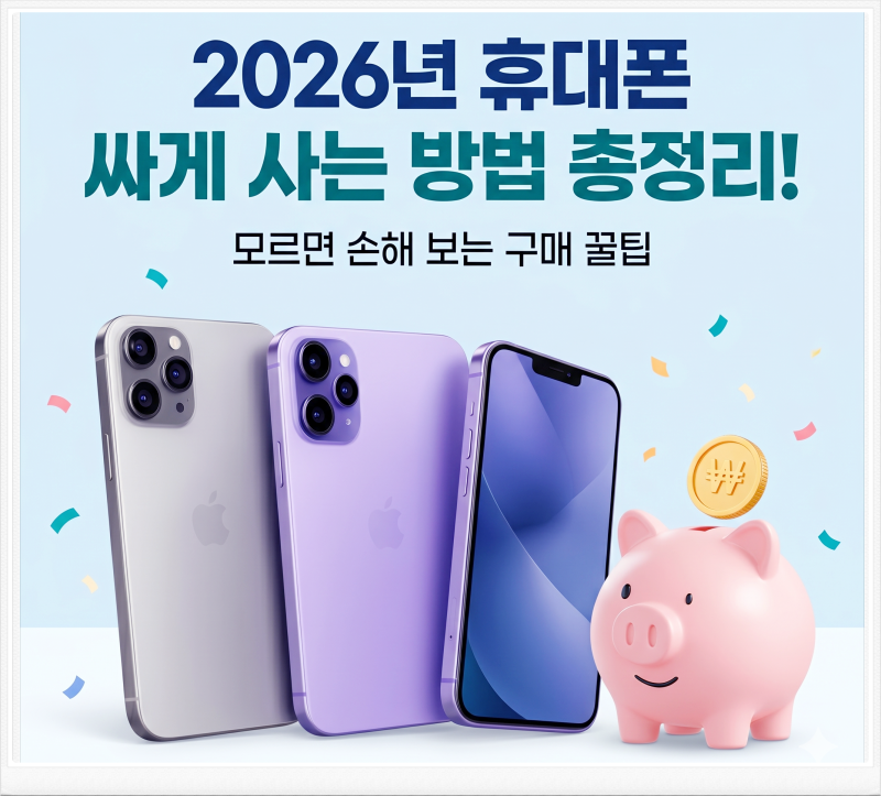 “2026년 휴대폰 싸게 사는 방법 총정리”