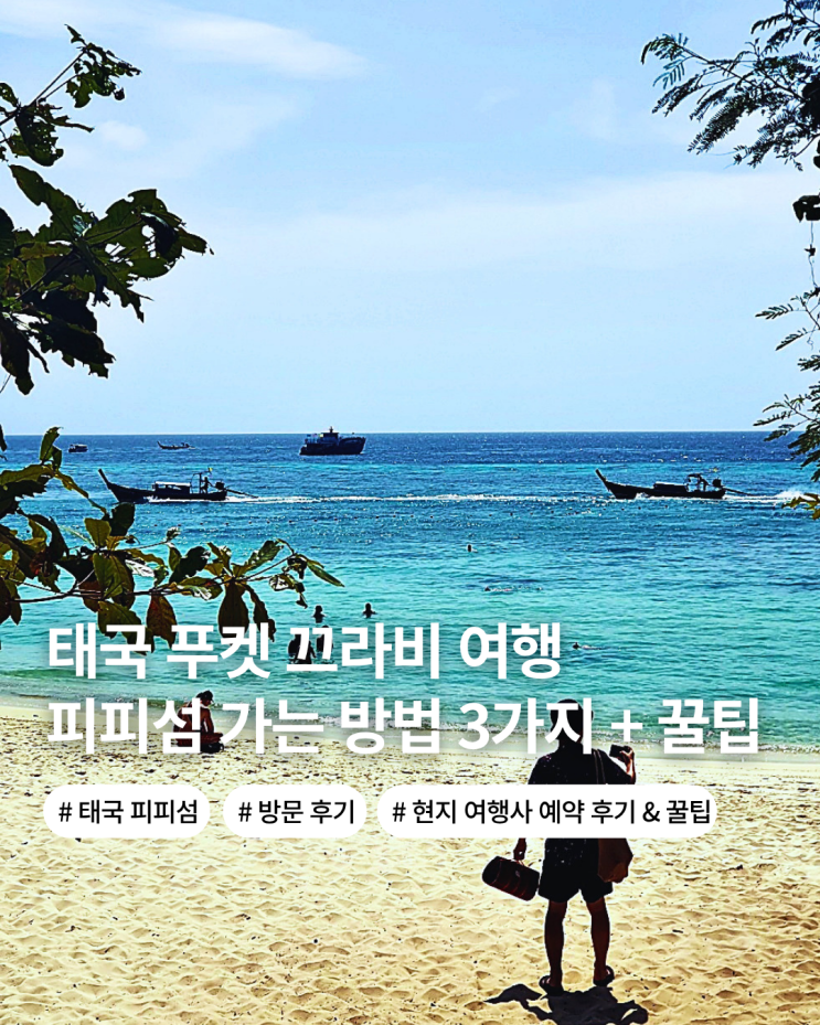  태국 푸켓 끄라비 피피섬 가는 방법 일일투어 스피드 보트 페리 이용현지 여행사 예약 후기 및 꿀팁 추천상황