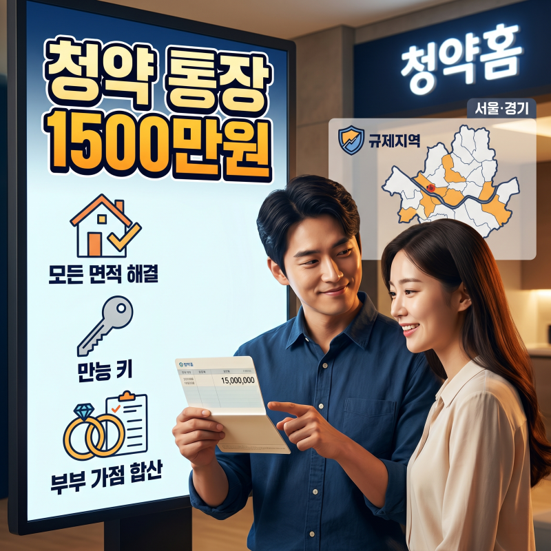 주택청약 1순위 조건, 지역별 예치 금액 1,500만원이 정답