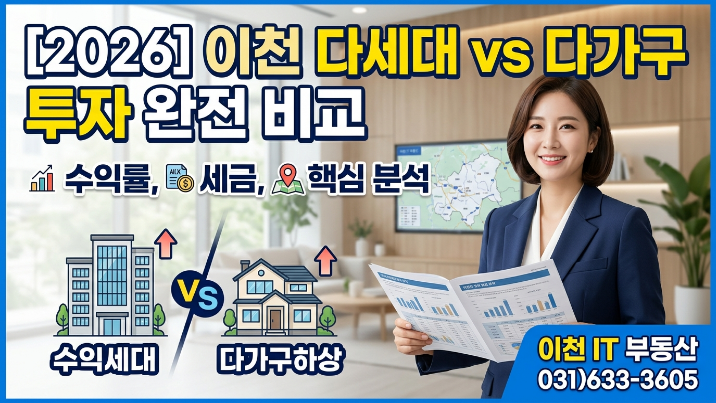  [2026년] 이천시 다가구 vs 다세대 투자 완전 비교 | 수익률·세금·입지 핵심 분석
