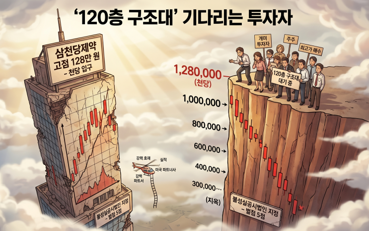  2026년 4월 23일 기준 삼천당제약 폭락 사태 총정리: 110만 원 황제주에서 30만 원대 '지옥'으로, 향후 주가 전망과 대응 전략
