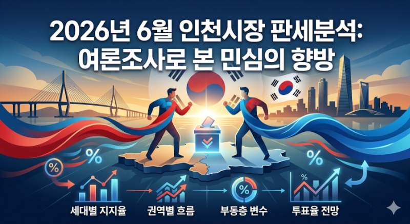 1. 현재 지지율 추이: '명심' 박찬대 vs '현직' 유정복