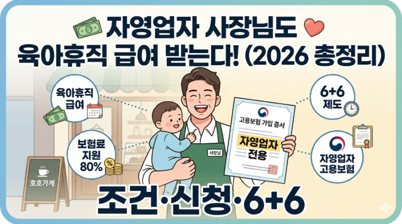 자영업자 육아휴직 급여 2026 도입 현황 | 정부 추진안·신청방법·6+6 총정리 [업데이트]