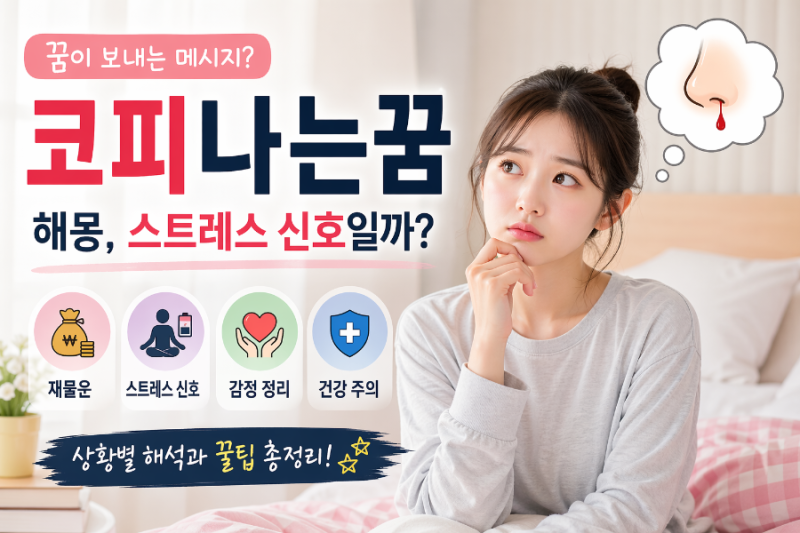 코피나는꿈 해몽 스트레스 신호일까