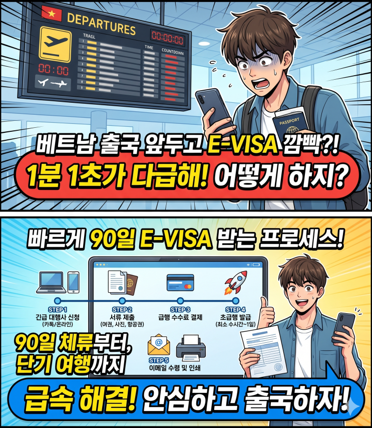  베트남 90일 e 비자 발급: 1분 1초가 급하게 필요할 때 꿀팁