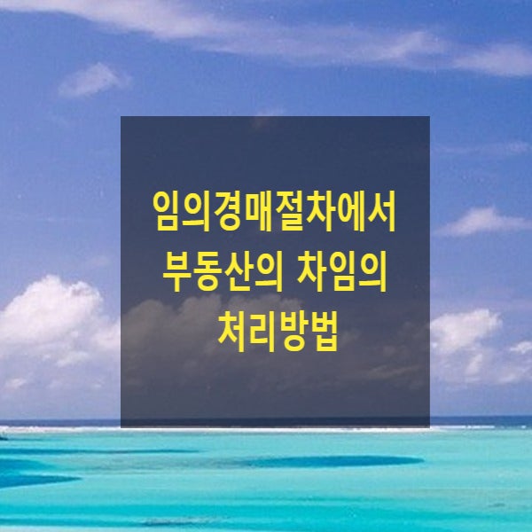  임의경매절차에서 저당부동산의 임대차 차임의 처리방법