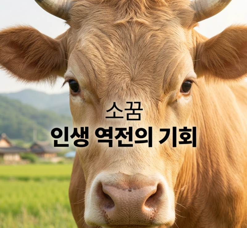 소 꿈 해몽, 인생 역전의 기회인 이유