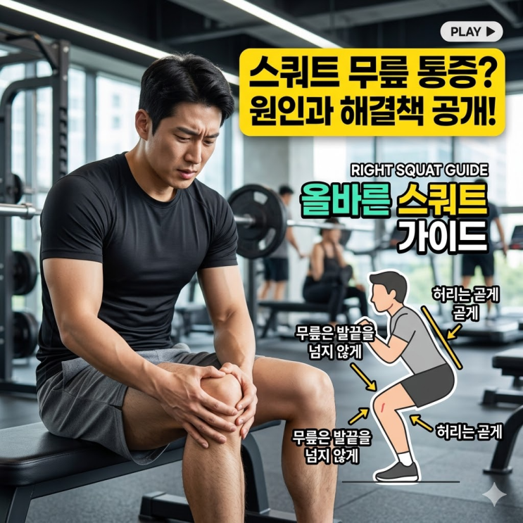  스쿼트 무릎 통증 사라지는 마법의 자세 교정법! 연골 다 망가지기 전에 꼭 읽으세요
