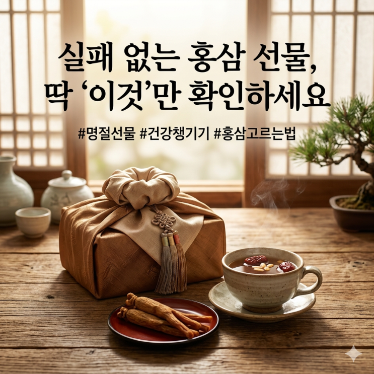  부모님 선물용 홍삼, 비싼 게 전부가 아니다? 속지 않고 제대로 고르는 법