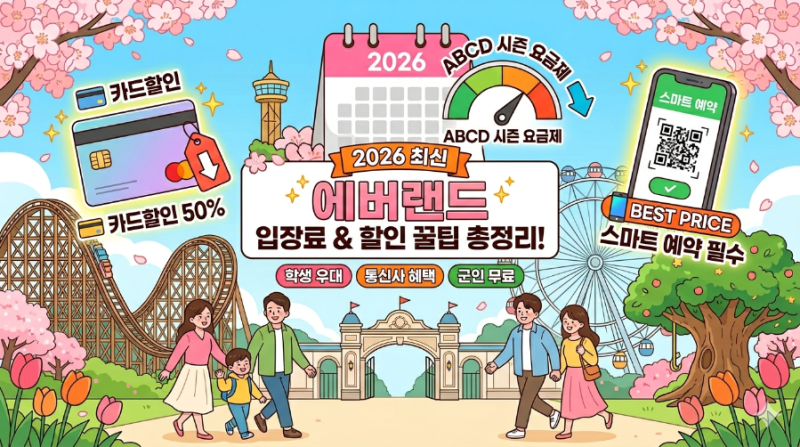 2026 에버랜드 입장료 가격 카드할인 특별 우대 통신사 멤버십 꿀팁