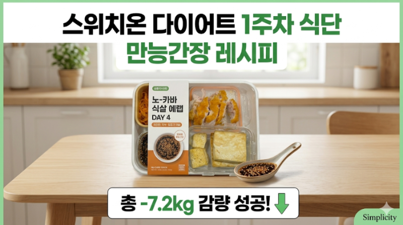 -7.2kg감량 스위치온 다이어트 1주차 식단 허용음식
