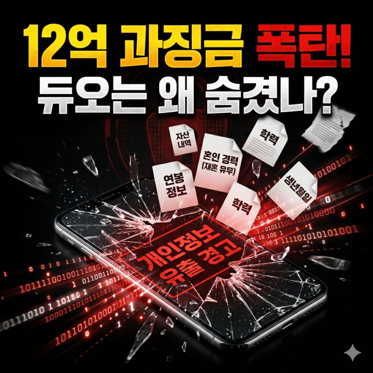  "듀오 43만 명 개인정보 유출 총정리: 자산부터 혼인경력까지? 과징금 12억 배경과 대처법"
