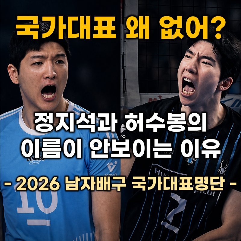 [남자배구] 허수봉과 정지석이 빠진 2026 남자배구 국가대표팀 명단 (감독 라미레즈호 황택의 ....