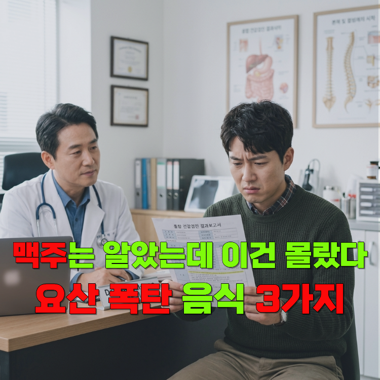 맥주는 알았는데 이건 몰랐다 요산 폭탄 음식 3가지