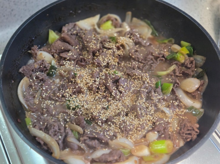  아이반찬으로 좋은 불고기양념 추천, 샘표 조선불고기양념로 간단불고기 조리!