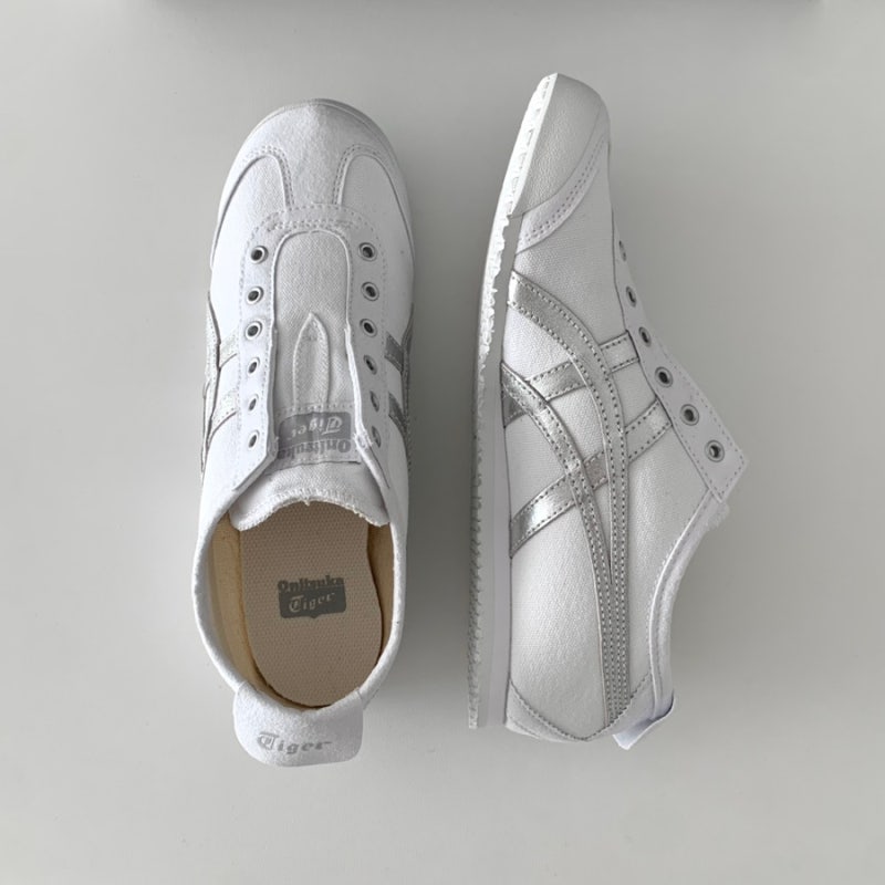 오니츠카타이거 멕시코66 슬립온 화이트 퓨어 실버 리뷰 @Onitsuka Tiger