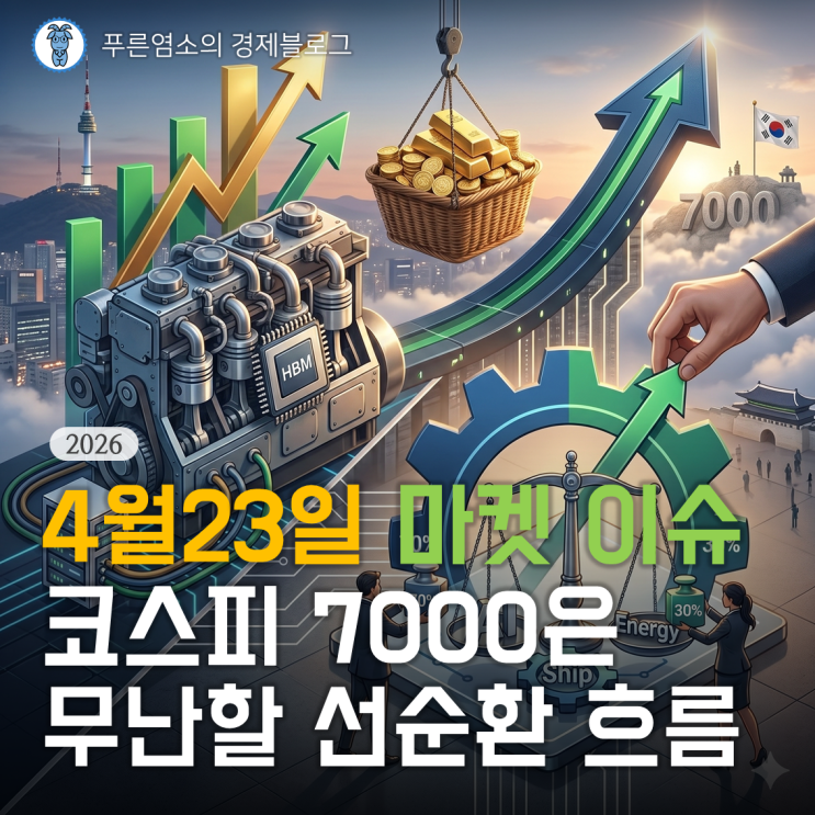  [마켓 이슈] 코스피 7000은 무난할 선순환 흐름 (2026.04.23)
