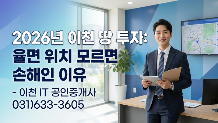  [2026년] 이천 토지 투자, 율면 입지 모르면 손해보는 이유