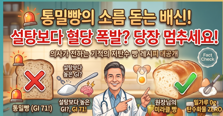  "차라리 흰 빵을 드세요!" 의사들이 통밀빵을 절대 안 먹는 2가지 이유   (의사작성)