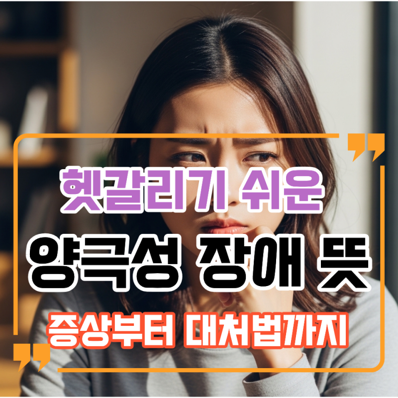 헷갈리기 쉬운 양극성 장애 뜻, 증상부터 대처법까지