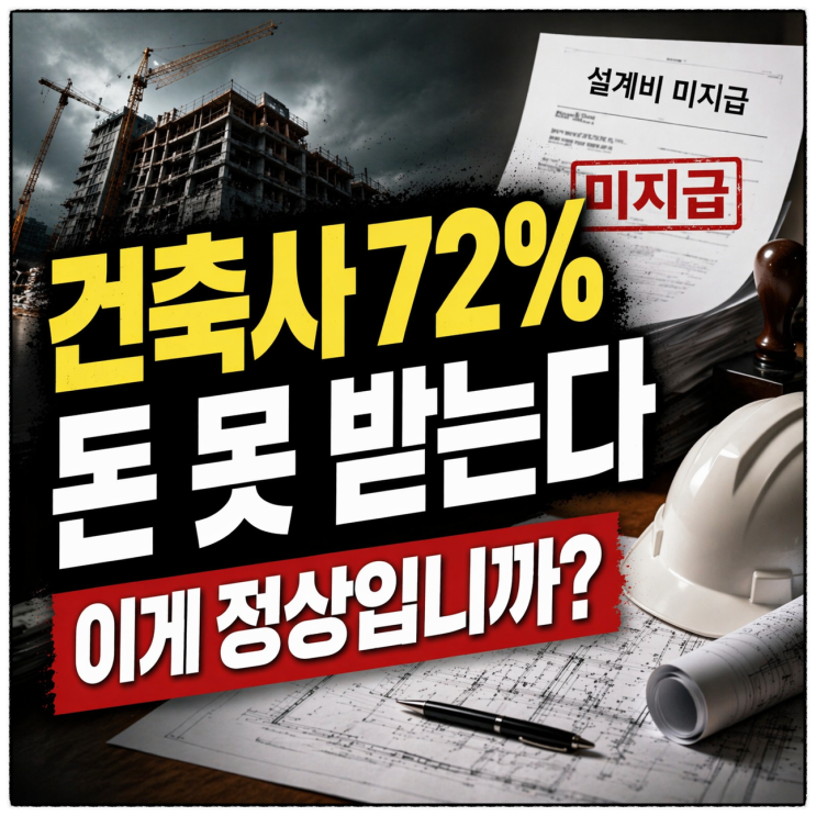  건축사 업무 대가 지급보증제 도입!!! 건축사 72% 일하고 돈 못 받는다!!!
