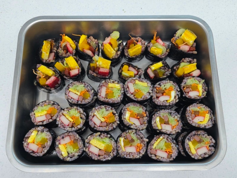 곤약쌀 김밥/잡곡밥 김밥 만들기/오이 김밥 레시피/곤약김밥 만들기/곤약밥 김밥