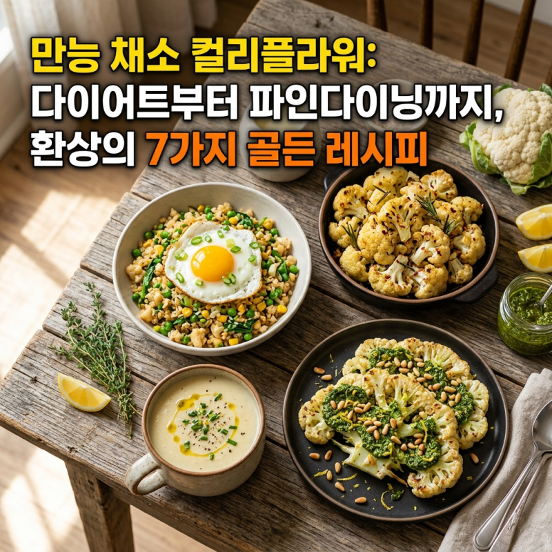 만능 채소 콜리플라워: 다이어트부터 미식까지, 황금 레시피 TOP 7